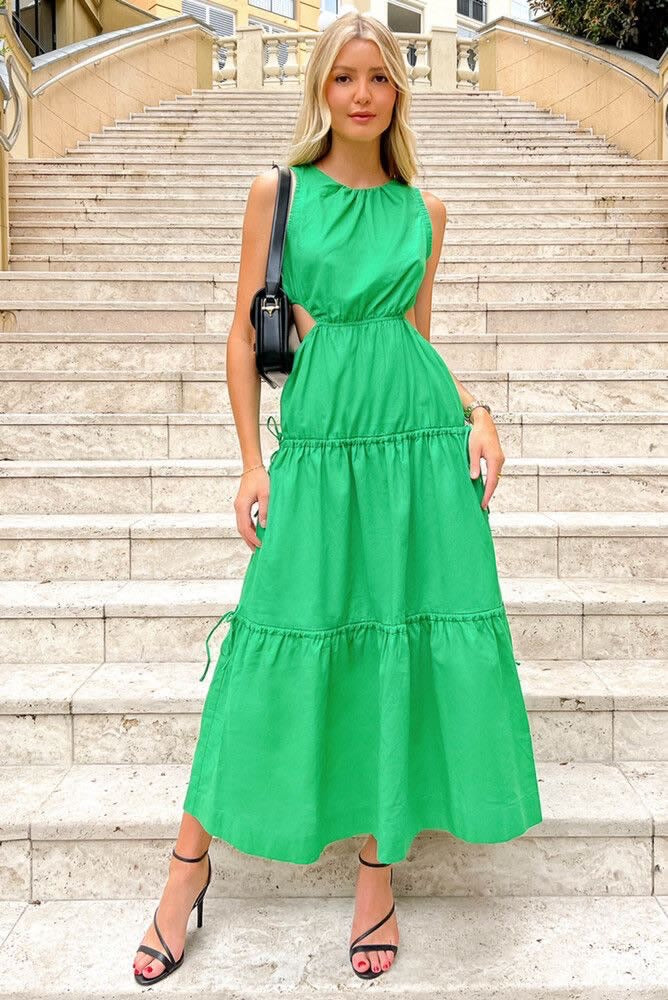 Pearl & Sea Jade Midi Dress