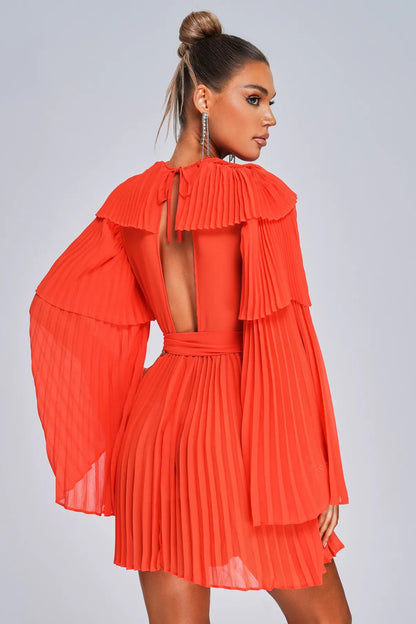 Bella Barnett Lizew Pleated Mini Dress