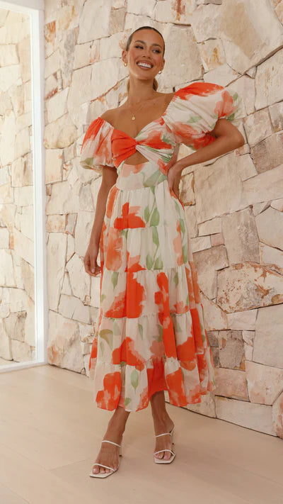 Billy J Boutique Coral Maxi Dress