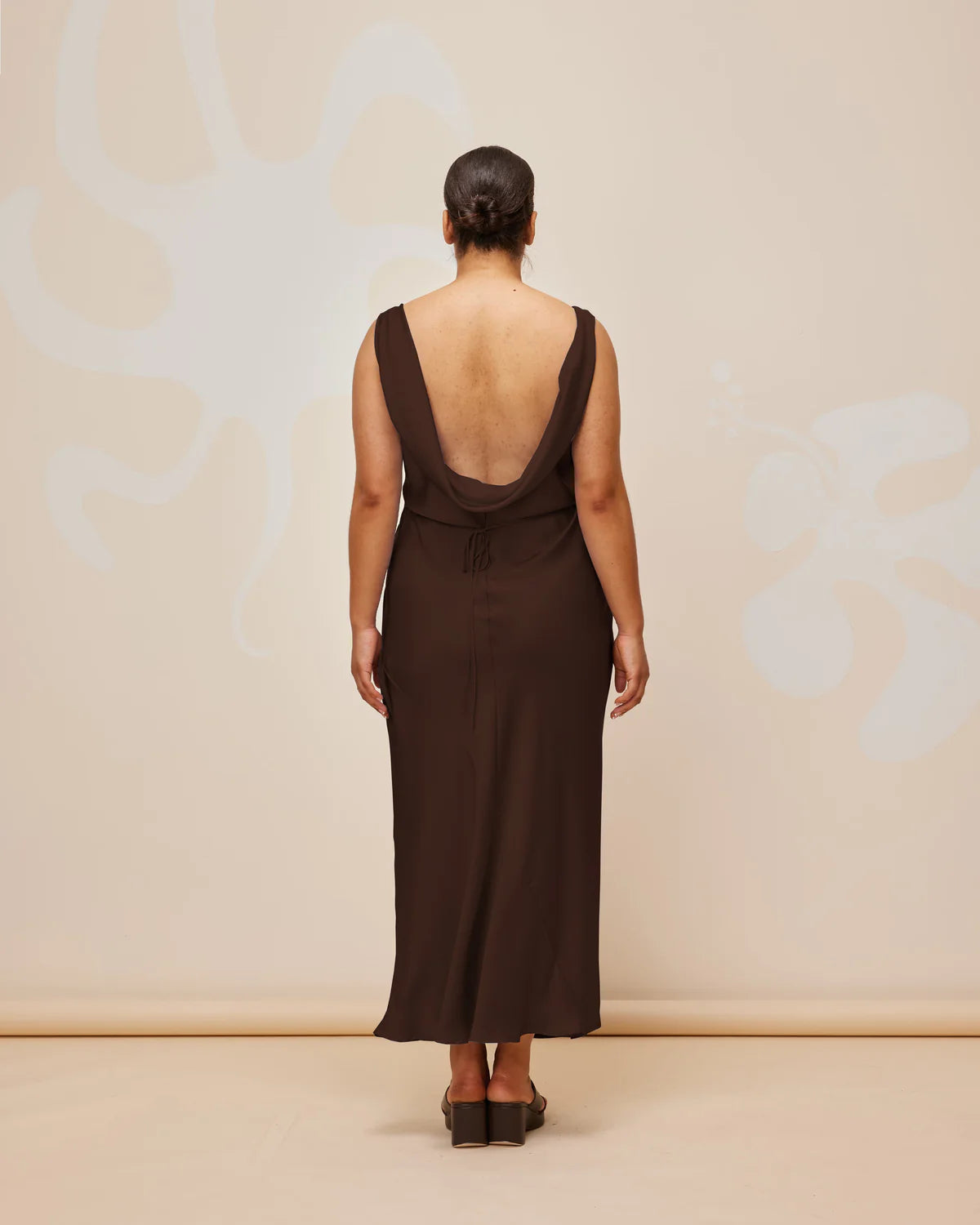 Ruby Firebird Cowl Espresso Gown