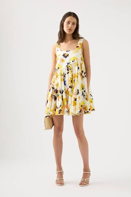 Aje Meadow Aysmmetric Mini Dress