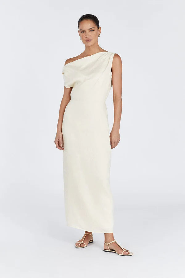 DISSH Cass Buttermilk Linen Midi Dress